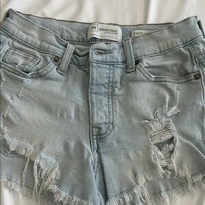 “Juniors” Distressed Denim Shorts